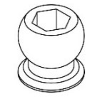 AXON@ALU HEX BALL 6mm (4pic)