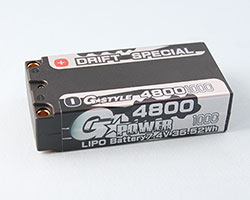 G☆STYLE　G☆POWER　LIPO　DRIFT　SPECIAL4800 100C 5mmコネクター仕様　ブラック
