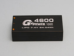 G☆STYLE　Ｇpower　LIPO 4600 100C　ショート　4mmコネクタ仕様