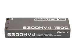 G☆STYLE　GRAND　SLAM　LIPO 6300ＨＶ4　150Ｃ　7.6V LCG　5mmコネクター仕様