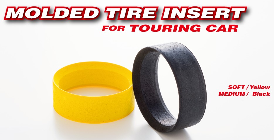 AXON@MOLDED TIRE INSERT / SOFT ( Yellow ) FOR TOURING CAR