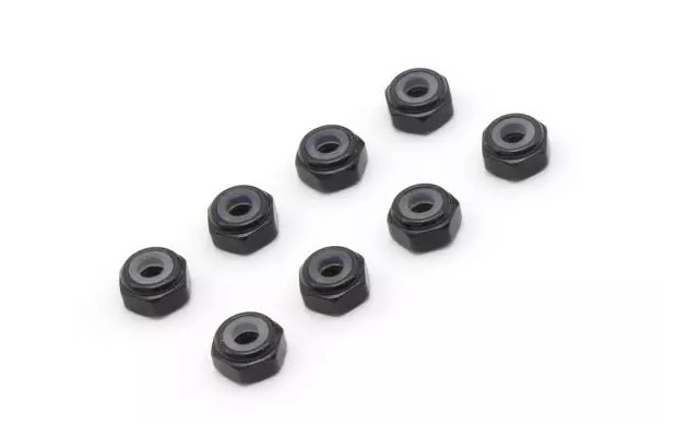KYOSHO M2アルミナイロンカラーナット8個入り(ブラック)MZW128BK
