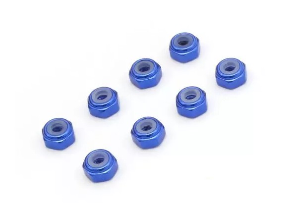 KYOSHO M2アルミナイロンカラーナット8個入り(ブルー)MZW128BL