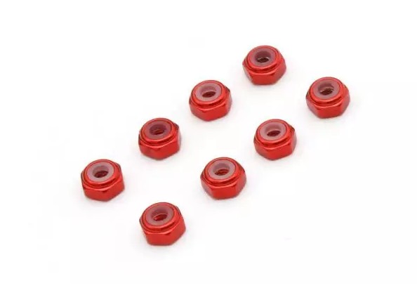 KYOSHO M2アルミナイロンカラーナット8個入り(レッド)MZW128R