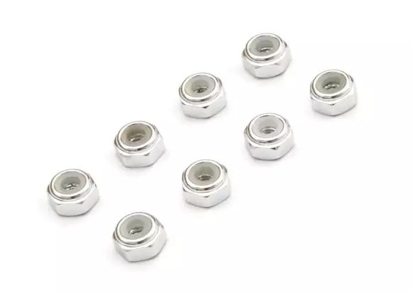 KYOSHO M2アルミナイロンカラーナット8個入り(シルバー)MZW128S