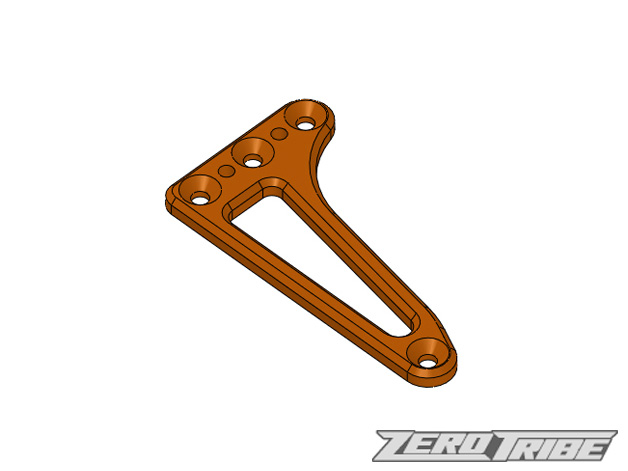 ZERO TRIBE　ZT1010 アルミフローティングサーボホルダー オレンジ(XRAY T4 ’17&’18用)